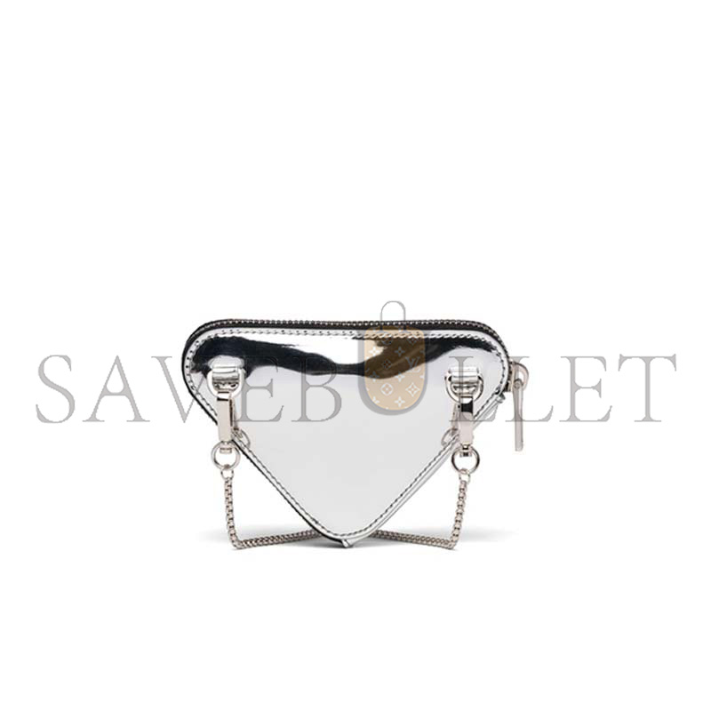 PRADA GLOSSY LEATHER MINI CLUTCH 1NR005 (13*9*2cm) 